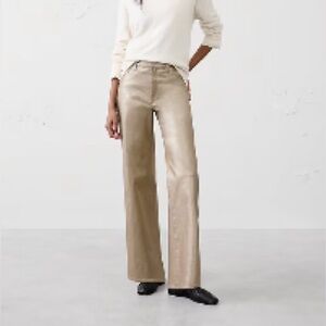 NWT Banana Republic Metallic Gold Straight-Leg Women's Pants